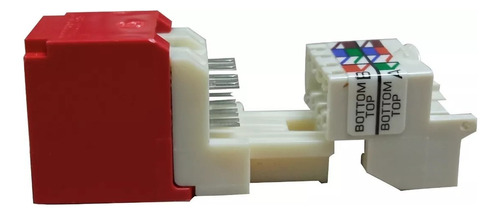 Combo Jack Coupler Panduit Cat 6 Color Rojo 5 Unidades