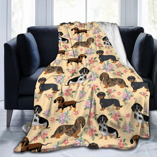 Dachshund Salchicha Perros Manta Suave 60x50 Manta De Franel