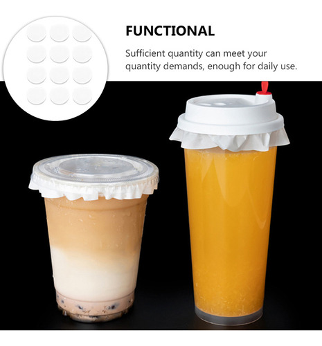 Papel Sellador Bubble Tea Cup, A Prueba De Fugas, Con Tapa,