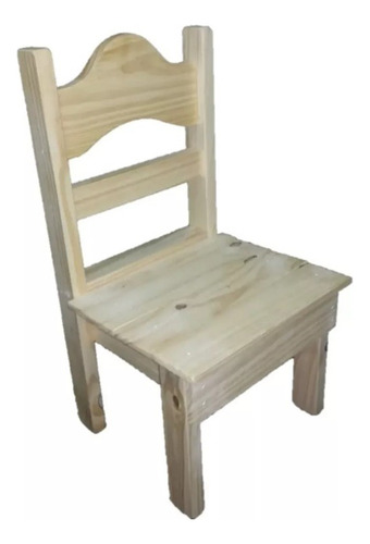 Silla Sillita Infantil Niños Pino - Pinoshow Color Sin Pintar
