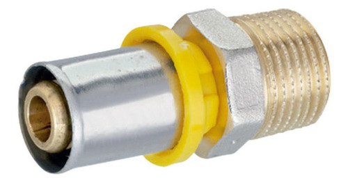 Conector Pex 1/2 Mx 16mm Prensar Conexão Multicamada Emmeti
