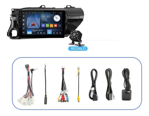 Pantalla Toyota Hilux Carplay 2017+ Estereo 2+32 Android 14