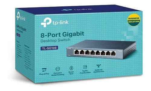 Imagen 1 de 3 de Switch Tp-link Gigabit 8 Puertos Tl-sg108