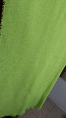 Chal/pashmina En Lana Verde 1.88x74. Delicada Y Elegante