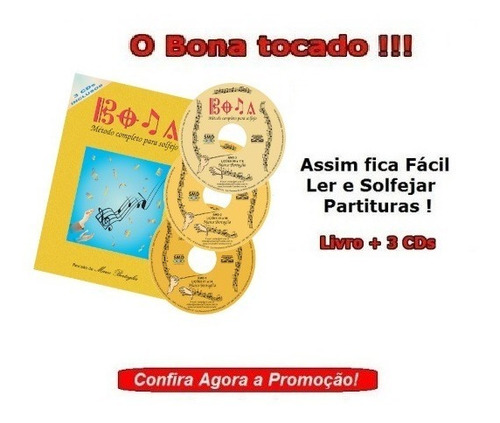 Método Bona Musical Com 3 Cds