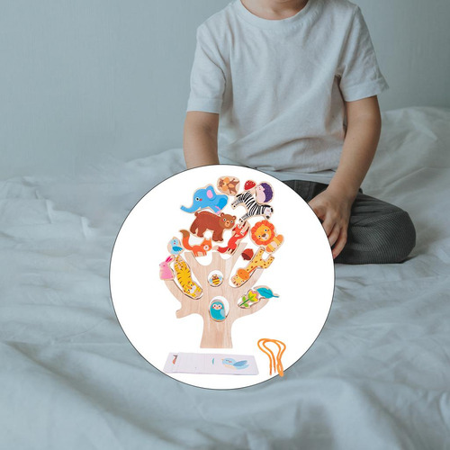 Set De 2 Juguetes De Madera Para El Aprendizaje Temprano De