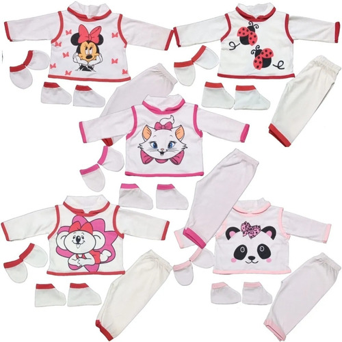 Kit 25 Pçs Maternidade Enxoval Roupas De Bebê Menina Boneca