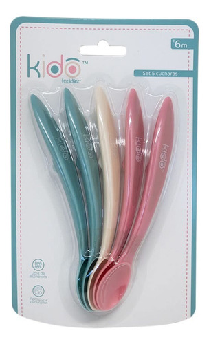 Set 5 Cucharas Kido Para Bebes Y Niños Libre De Bpa