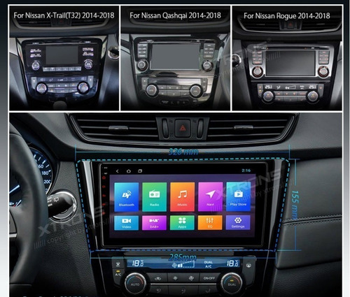 Estereo Nissan Gps Xtrail 2015-2019 Android Wifi Touch 2k