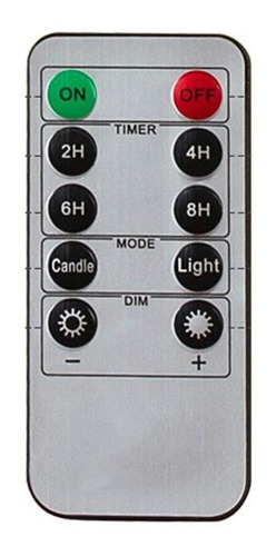 Control Remoto De 10 Teclas Con Temporizador Para Vela Sin