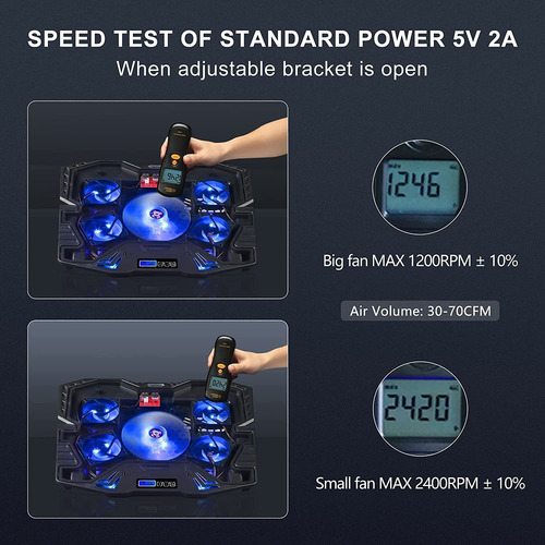 Enfriador De Computadora Portátil Topmate 15.6in, Led,cooler
