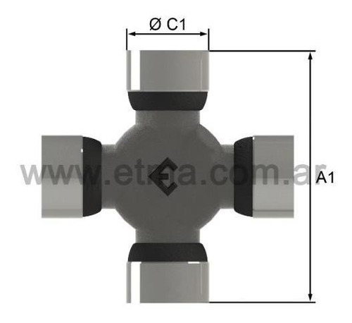 Imagen 3 de 3 de Cruceta 4 Cubetas Lisas Etma Cr1168