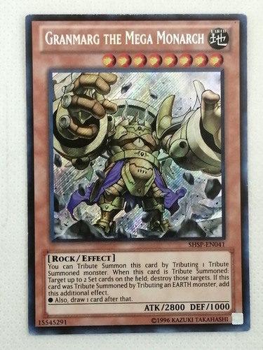 Secret Yugioh Granmarg The Mega Monarch