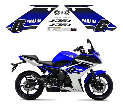 Kit Adesivo Completo Para Yamaha Xj6f 2015 18340