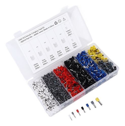 Terminales De Férula De Alambre 1900pcs Tipo Pin Cobre Estañ