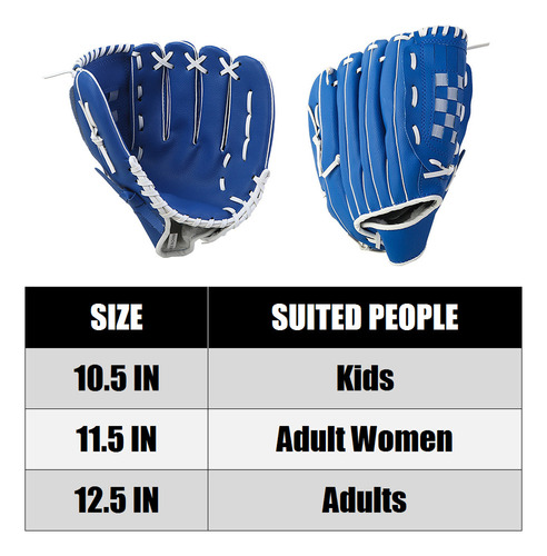 Guante De Béisbol De 10.5/11.5/12.5 In De Exterior P/niños