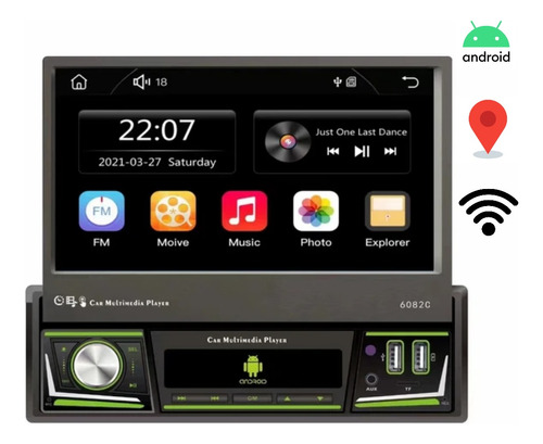Radio Multimedia Pantalla Retráctil Android Wifi Gps C/cam. 