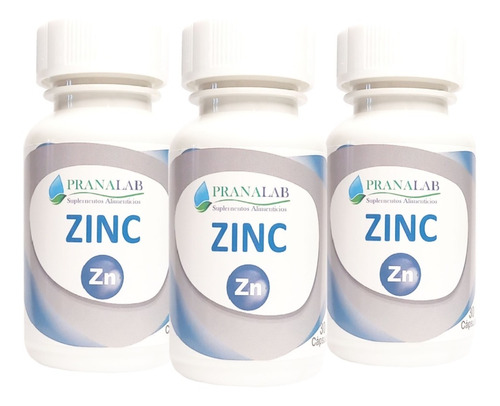 Zinc 350mg 30 Cápsulas Pack 3 Frascos