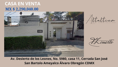 Casa En Venta En San Bartolo Ameyalco Alvaro Obregon Cdmx I Vl11-di-022