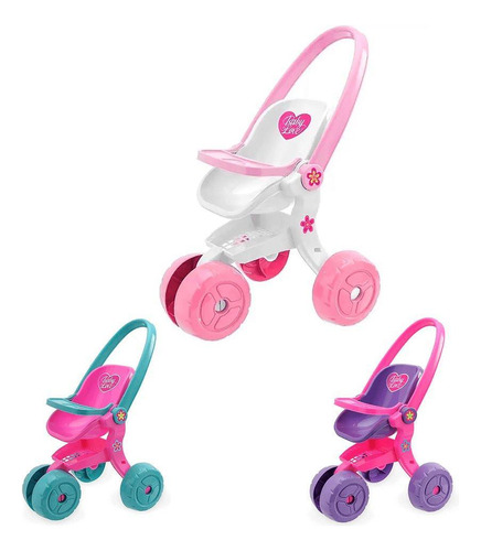 Carrinho Para Levar Boneca Brinquedo Infantil Baby Love