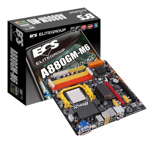 Tarjeta Madre Ecs A880gm-m6 Socket Am3 Black Series Ram 32gb