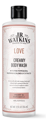 J.r. Watkins Love Creamy Body Wash (peona Y Pachuli), 12 Onz