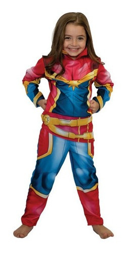 Disfraz Capitana Marvel Con Luz Lic.disney Original