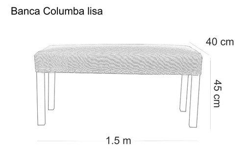 Imagen 6 de 10 de Banca Columba De Madera Para Comedor 1.50m