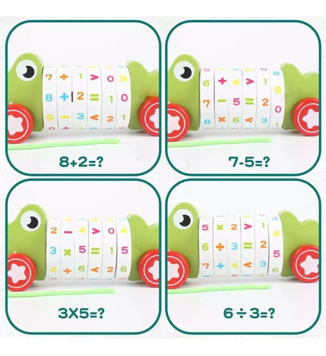 Cocodrilo Juguete Arrastre Cognitivo Para Niños Y Bebes