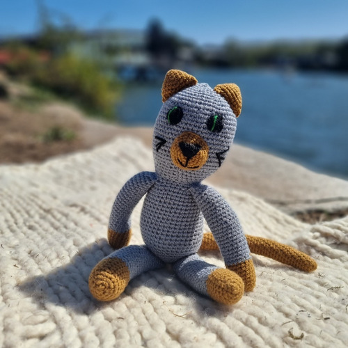 Amigurumi Gato  46cm - Tejido A Crochet - Tejido A Mano 