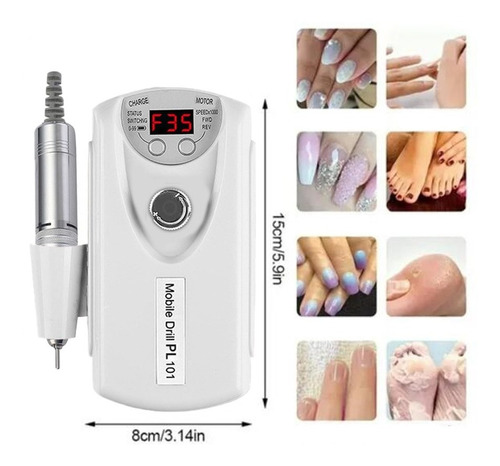 Furadeira Móvel Lixadeira Unhas Profissional Motor Pl 35.000