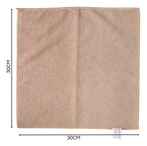 Kit 3 Pano Limpa Vidros Toalha Microfibra Multiuso 30x30 Cm Cor Marrom