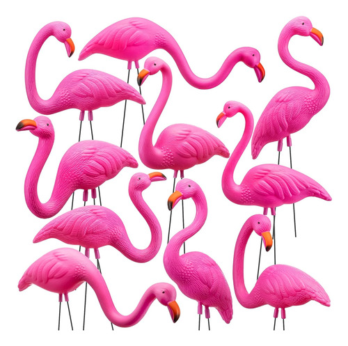Joyin 10 Paquetes Pequeños Yejos De Adornos Flamingos, Mini