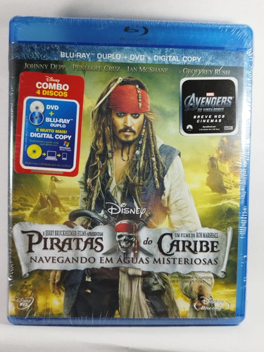 Blu-ray Piratas Do Caribe Navegando Em Águas Misterosas