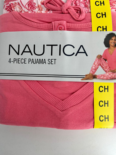 Pijama Nautica Mujer 4 Pz 100% Algodón Original Comoda