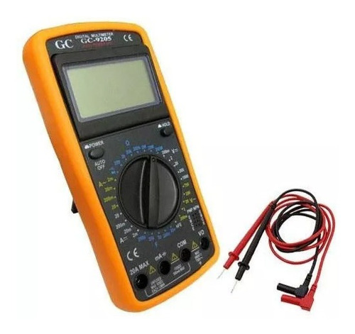 Multimetro Digital Aviso Sonoro Leitor Lcd + Capa Dt-9205a