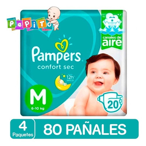 Pampers Confort Sec Pack X4 Elige El Tamaño