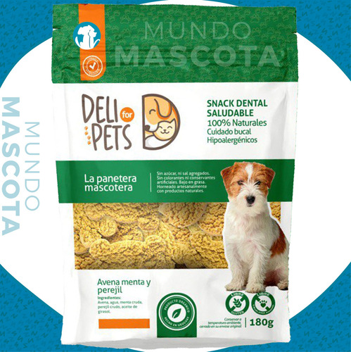 Snacks Perro Deli For Pets Sabor Avena, Menta Y Perejil