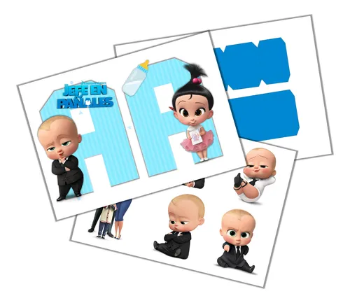 Kit Imprimible Letras 3d Un Jefe En Pañales