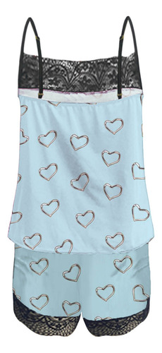 Conjunto De Pijama N Para Mujer, Pantalones Cortos De Encaje