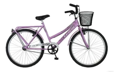 Bicicleta Futura Rod.24 5215 Playera Full C/canasto Violeta