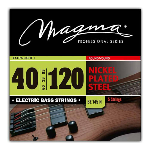 Encordado Magma Bajo Nickel P/s 5c E.light+ 040-120 Be145n