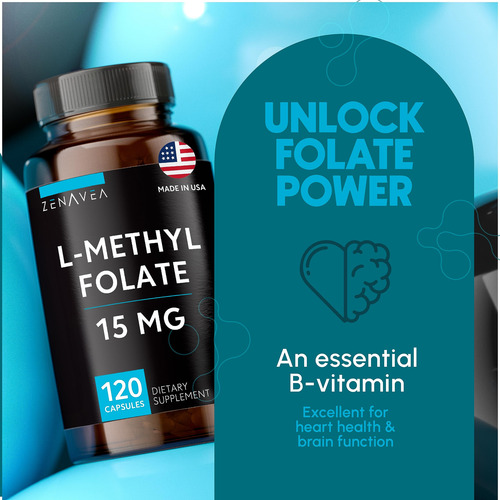 Suplemento Zenavea L-metilfolato 15mg - L Metil Folato