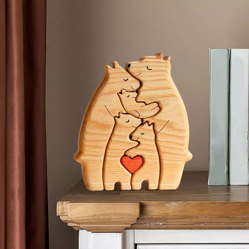 Puzle Madera La Familia Bear Con 5 Osos.