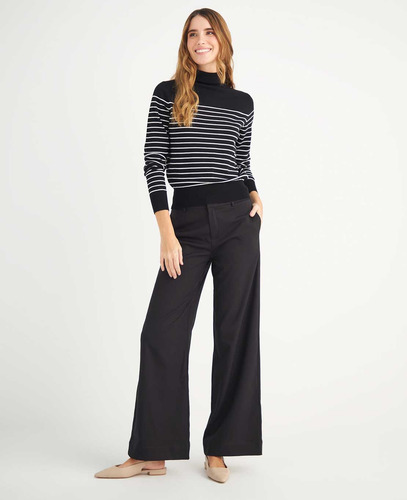 Pantalón Straight Fit Esprit 439f012 Negro Jagu