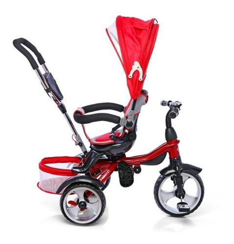 Imagen 4 de 7 de Triciclo Infantil Bebe Asiento Gira 360 Manija Canasto Bolso