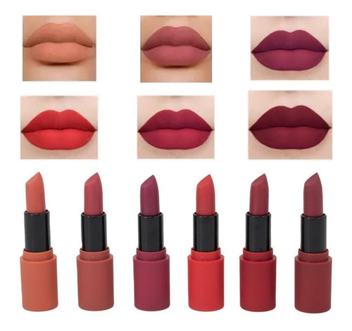 Labial Matte Lip Stick, Lapiz Labial Saniye Varios Tonos