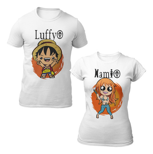 Playeras Para Parejas - Luv - Anime - Luffy Y Nami