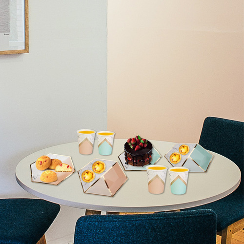 Vajilla, Diseño De Platos Hexagonales Desechables, Para Niño