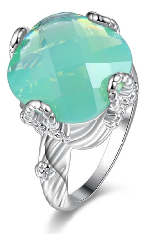 Uloveido Anillo Cuadrado De Corte Asscher Chapado En Rodio D